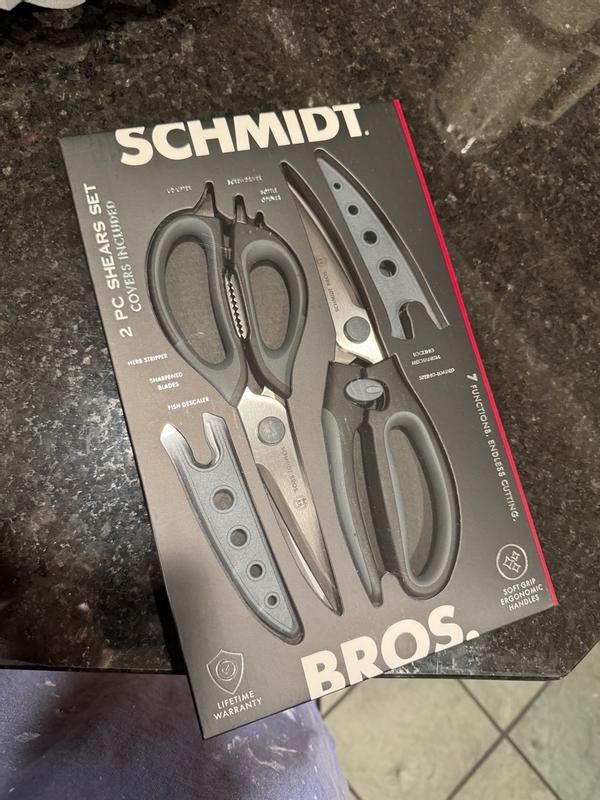 Schmidt Bros Cutlery Gridiron 7pc Knife Block Set Silver/gray Wash : Target