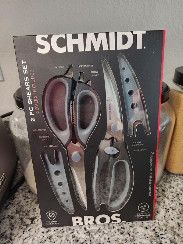 Schmidt Bros Cutlery Gridiron 7pc Knife Block Set Silver/gray Wash : Target