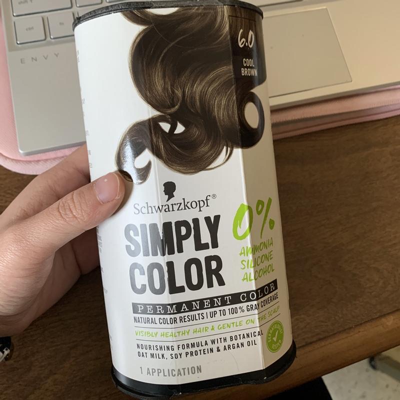 Schwarzkopf Simply Color Permanent Hair Color, Cool Brown 6.0