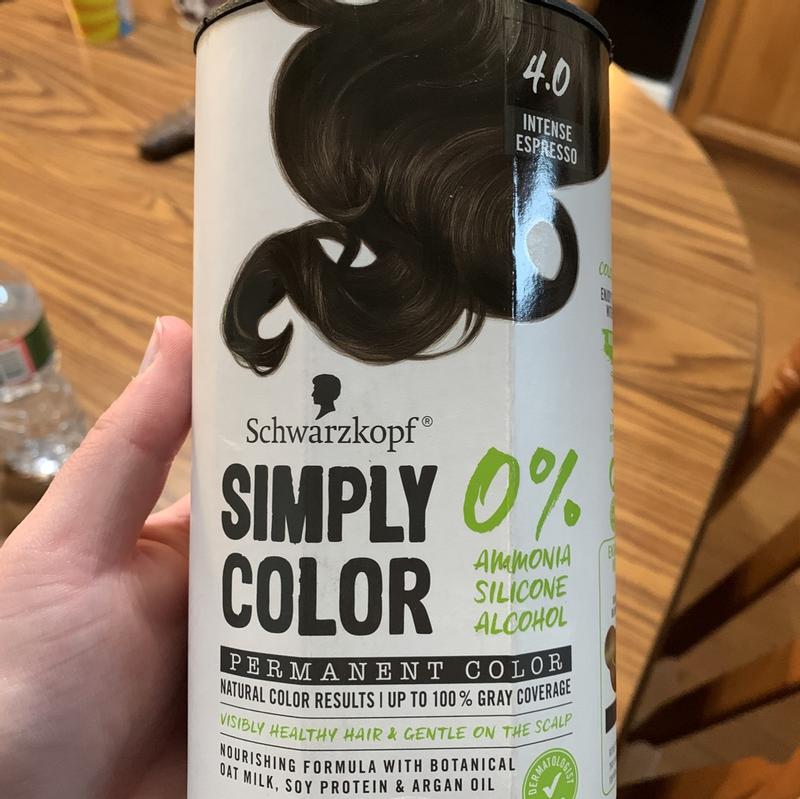  Schwarzkopf Simply Color Permanent Hair Color, 4.0 Intense  Espresso : Beauty & Personal Care