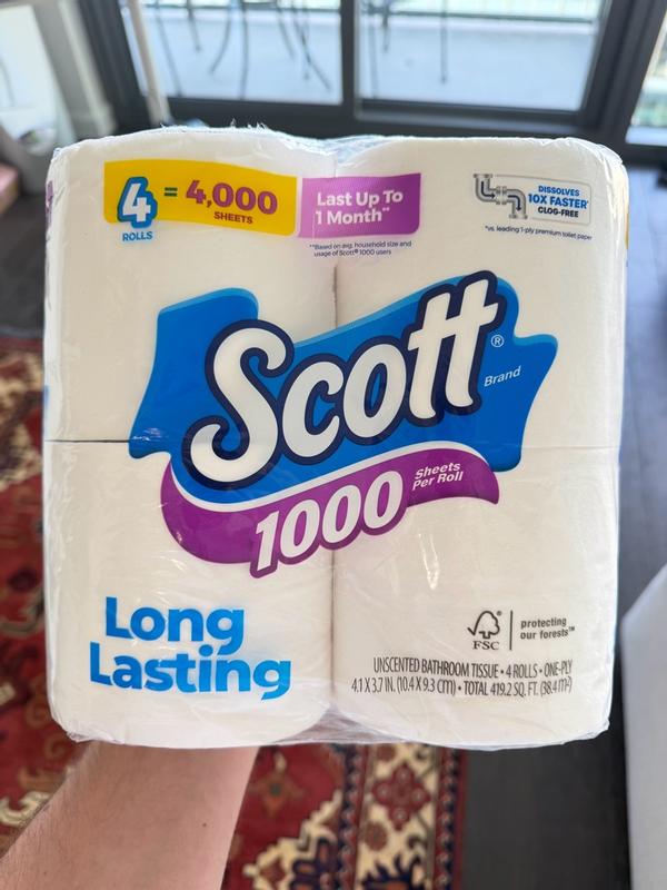 thumbnail image 2 of Scott 1000 Toilet Paper, 36 Rolls, 1000 Sheets Per Roll – 2-Ply, Fast Shipping From US 2 of 2
