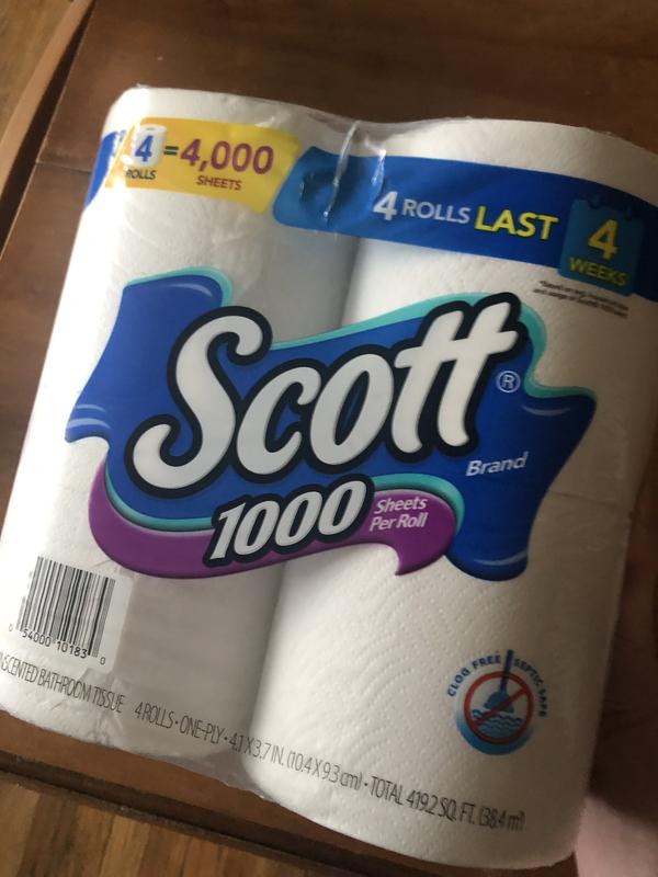 SCOTT Marine and RV Grade 1-Ply Toilet Paper, 1000 Sheets per Roll, Septic  Safe, Eco-Friendly, Unscented in the Toilet Paper department at