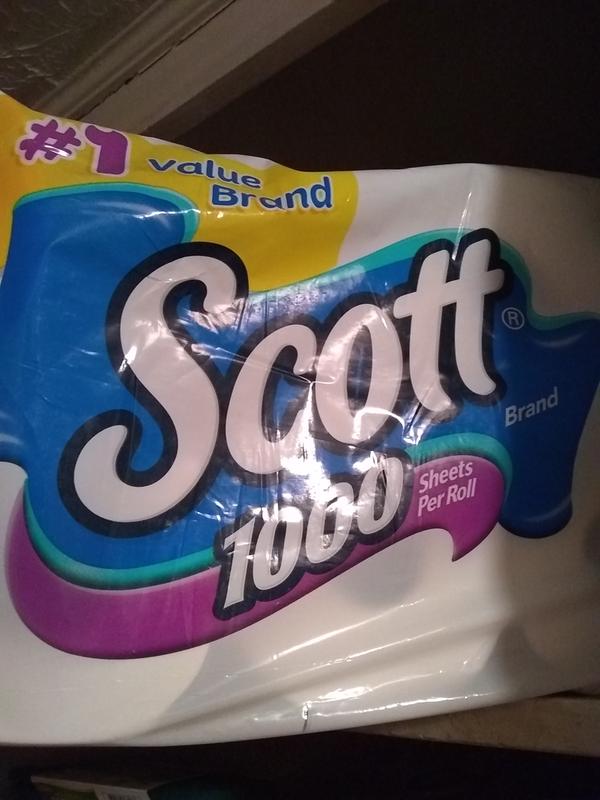 Scott 1000 Toilet Paper, 12 Regular Rolls, 1000 Sheets Per Roll