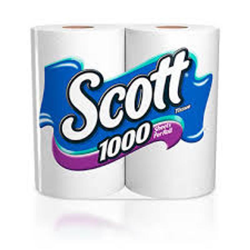 Scott 1000 Toilet Paper, 12 Rolls, 1000 Sheets Per Roll