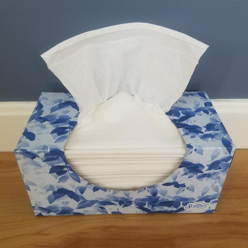 Scotties Facial Tissue Paper 128 Sheets Box- Strong Soft & Absorbent 2-Ply Tissues Hypoallergenic Toxin & Fragrance Free Made for Everyday Comfort