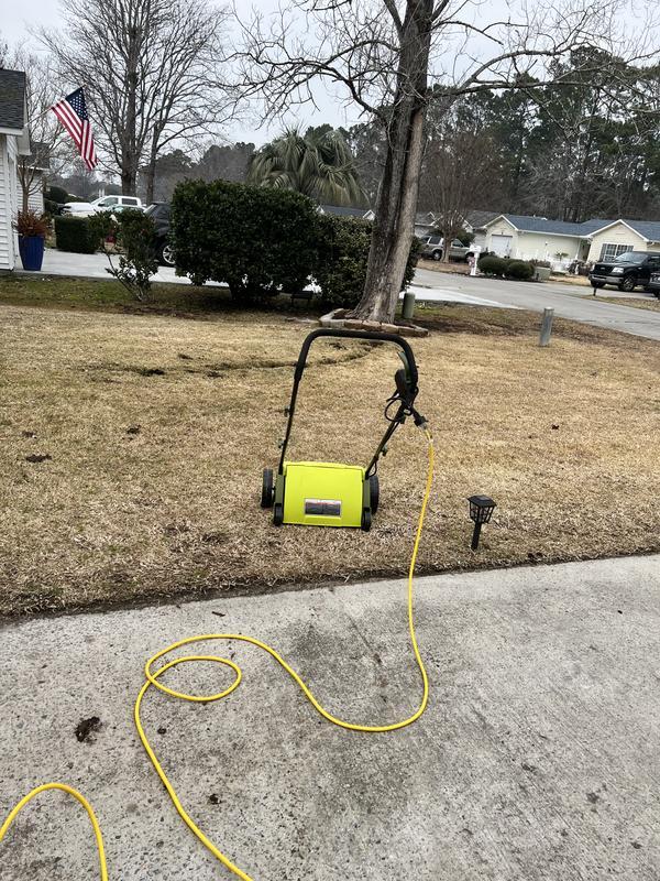 February-De Thatch, scalped yard