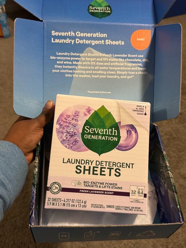 Seventh Generation Free Clear Laundry Detergent Sheets, 32 ct