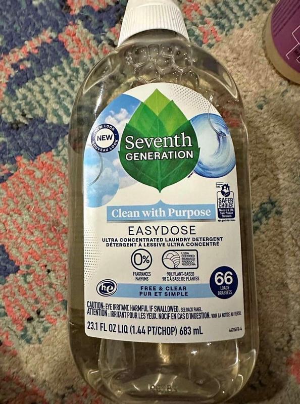 Seventh Generation EasyDose Free & Clear hotsell Liquid Laundry Detergent / 5 Bottles