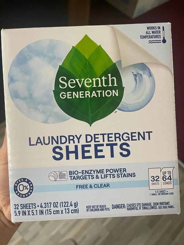Laundry Detergent Sheets - Free & Clear | Seventh Generation