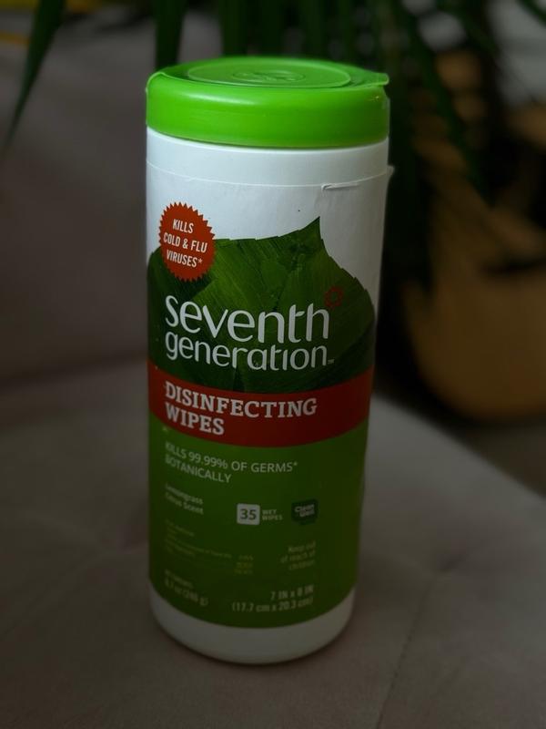 Seventh Generation Disinfecting Multi-Surface Wipes Lemongrass