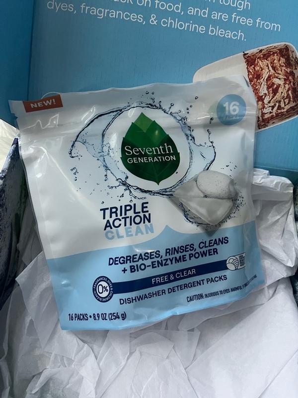 Multi-Chamber Dishwasher Detergent Packs - Free & Clear | Seventh
