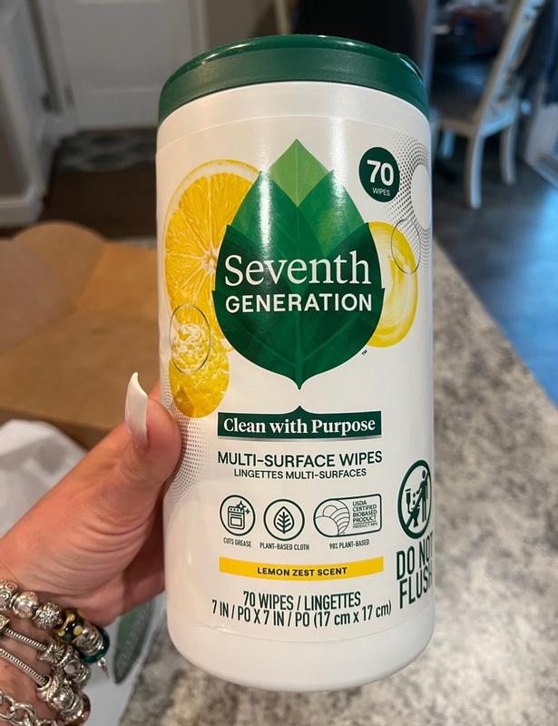 Seventh Generation Disinfectant Wipes Lemongrass Citrus -- 70 Wipes