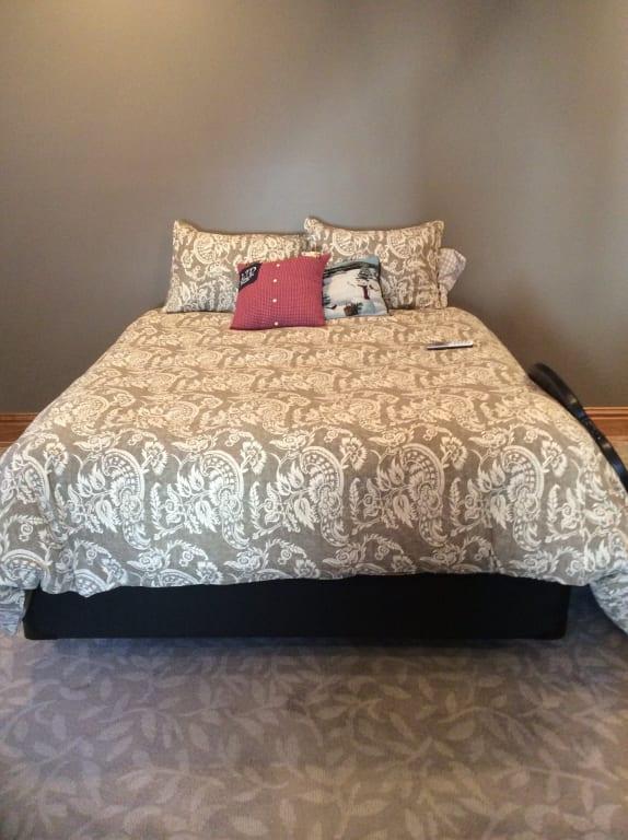 Still need to get a bed skirt.