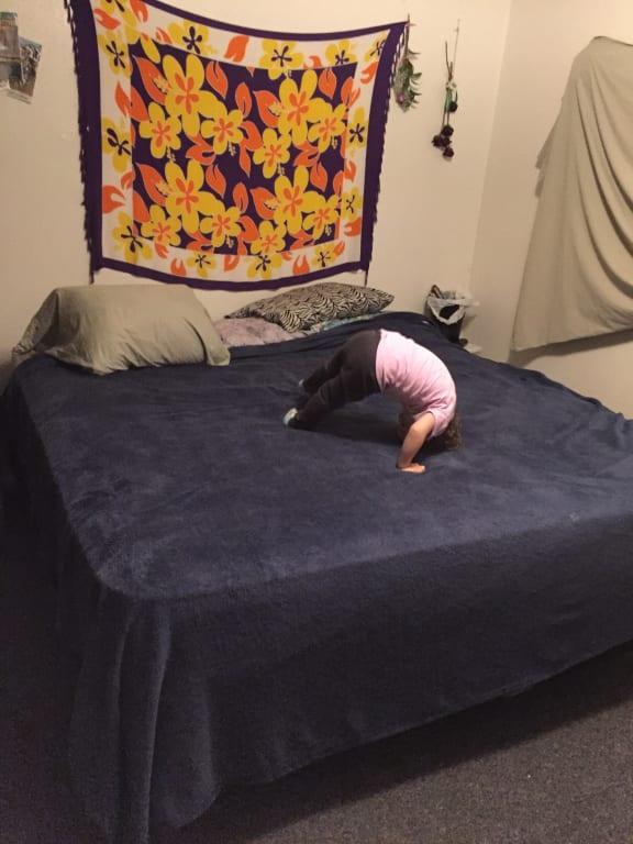 She loves our new bed!