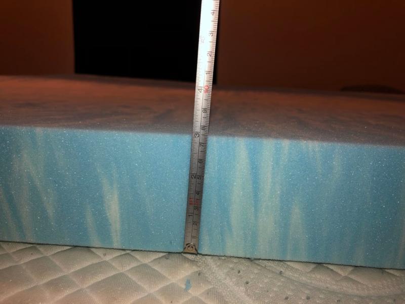 Actual memory foam is 3 inches