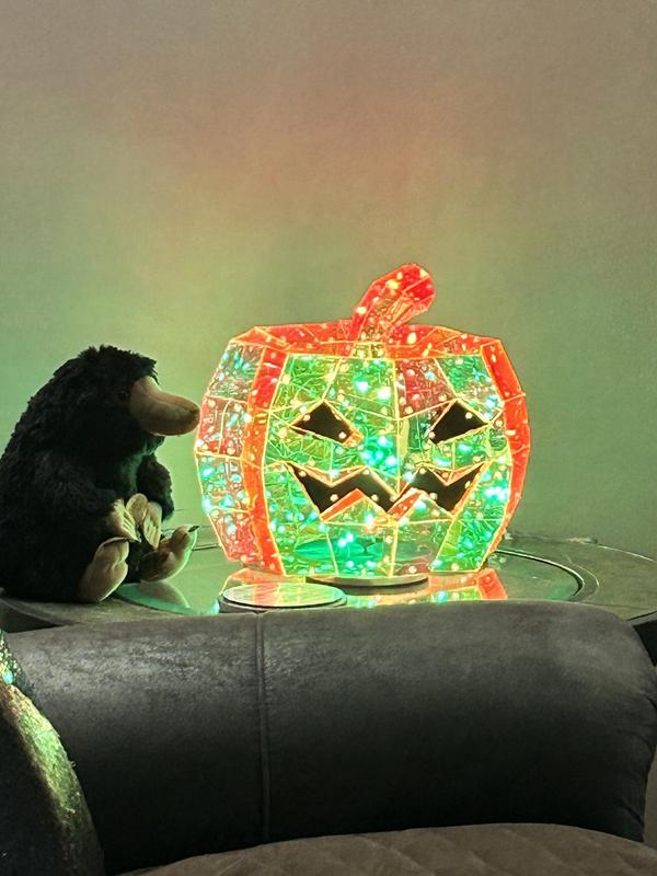 2 tone iridescent light up outlets pumpkin !