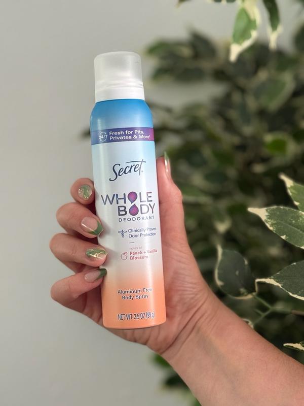 Buy Secret Whole Body Deodorant Spray for Women, Peach & Vanilla