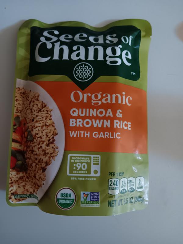 Seeds of Change Quinoa Orgánica y Arroz Integral con Ajo (8.5 oz., 6 ct.)