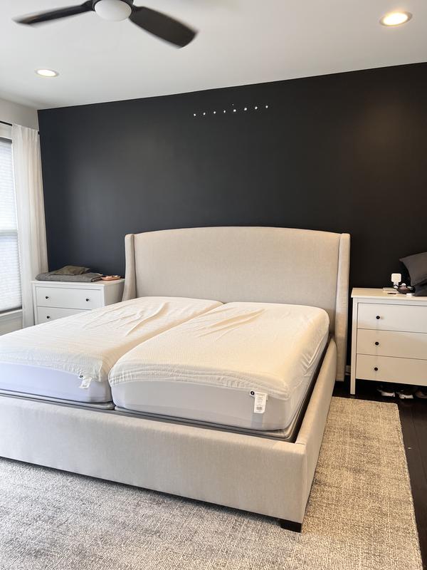 Refined Sidewing Upholstered Headboard Sleep Number