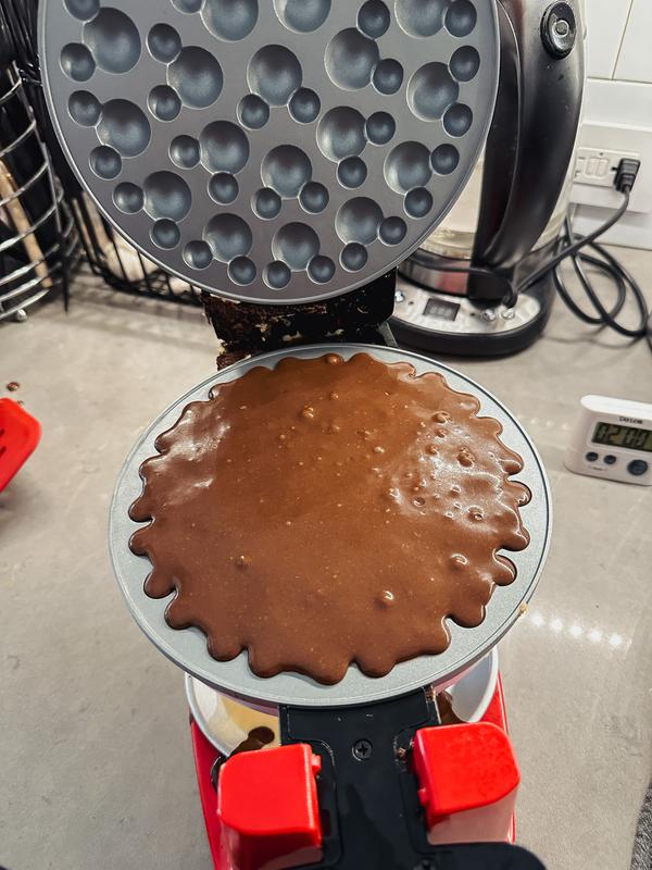 Mickey Mouse Rotating Bubble Waffle Maker, Single Flip Waffle Iron