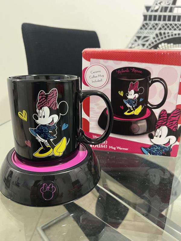 Mickey Mouse Electric Coffee Mug Warmer 10oz Ceramic Cup Black Red Disney  Mug