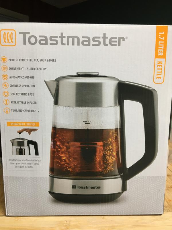 Hot Tea Maker Electric Glass Kettle with tea infuser and temperature  control. Automatic Shut off. Brewing Programs for your favorite teas and  Coffee. 