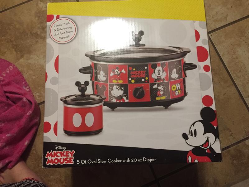 Disney Mickey Mouse .65 Quart Mini Crock Pot Removable