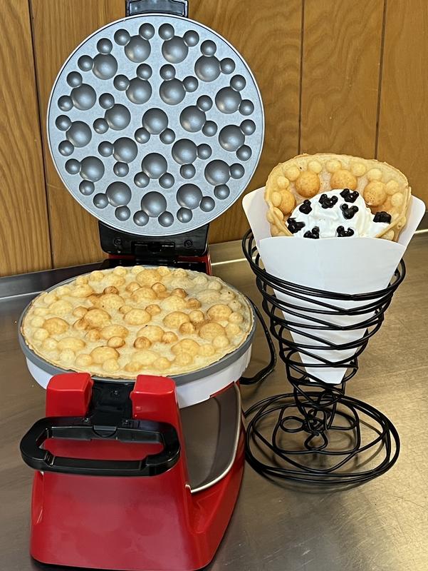 Mickey Mouse Rotating Bubble Waffle Maker, Single Flip Waffle Iron