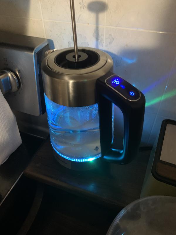 Toastmaster 1.7-Liter Electric Glass Kettle with Color Changing