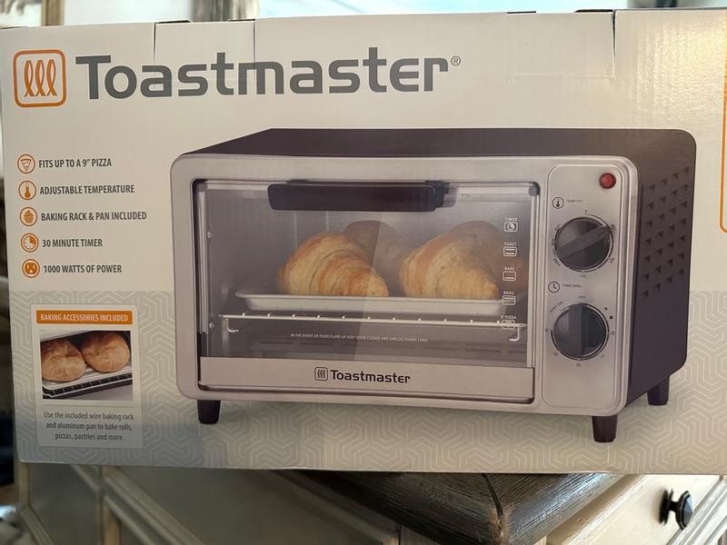 4-Slice Toaster Oven Countertop Timer-Bake-Broil-Toast Setting Small Ovens