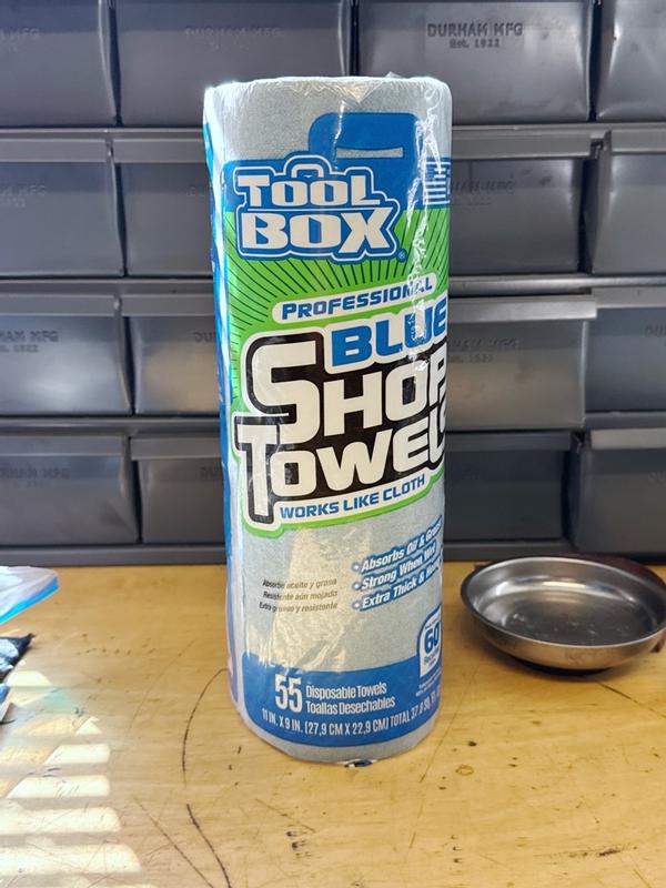 Shop Towels - 6 Pack (Blue, 55 Sheets Each) | Versatile & Durable