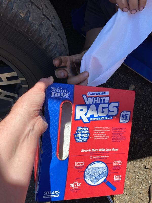 Sellars 200-Count Toolbox Professional White Rags - 5820208