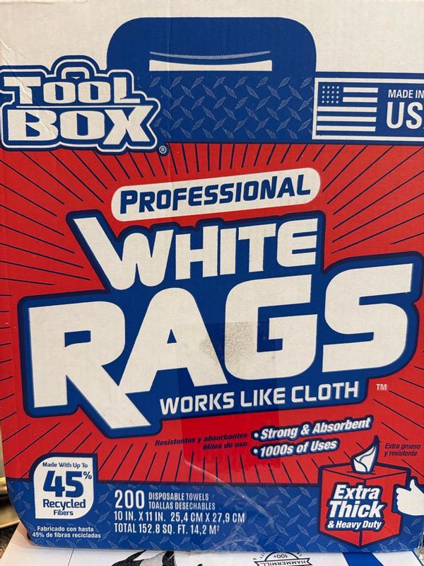 Sellars 200-Count Toolbox Professional White Rags - 5820208