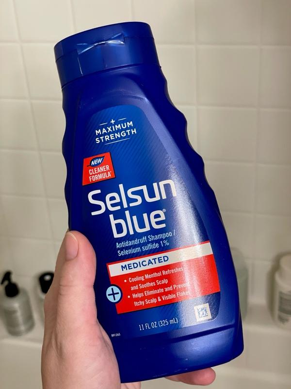 Selsun Blue Medicated Maximum Strength Dandruff Shampoo - 11 Fl Oz With Aloe
