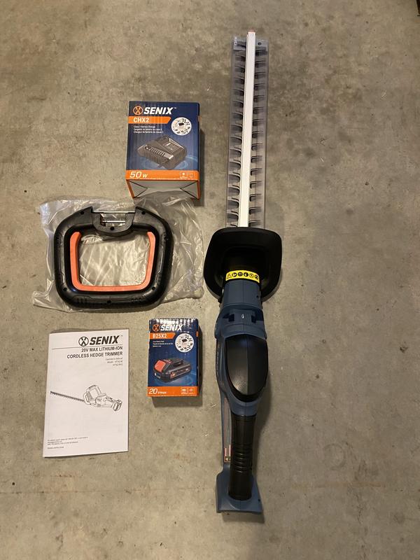 Senix HTX2-M 20 Volt Max 18-in. Cordless Hedge Trimmer, 2 Ah Battery A