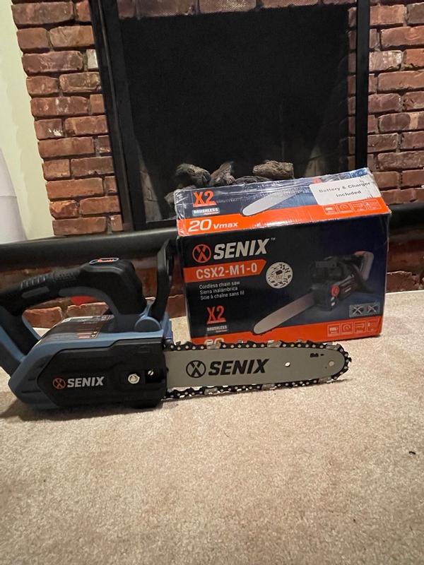 SENIX X2 20-volt Max 10-in Battery 4 Ah Chainsaw (Battery and Charger ...