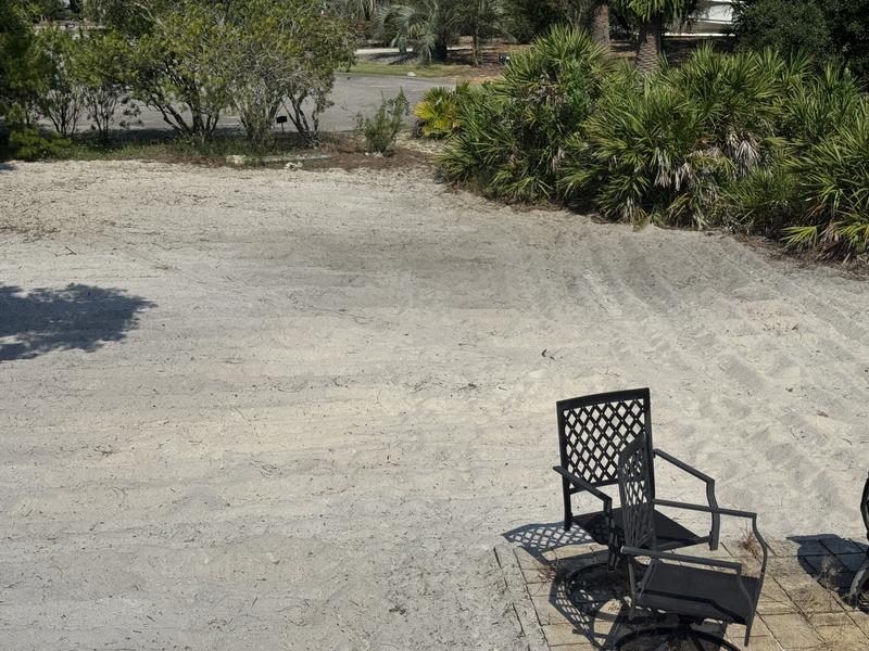 part of the sandy yard