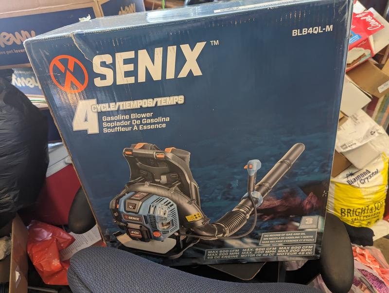 SENIX 4QL 49-cc 4-cycle 600-CFM 200-MPH Gas Backpack Leaf Blower