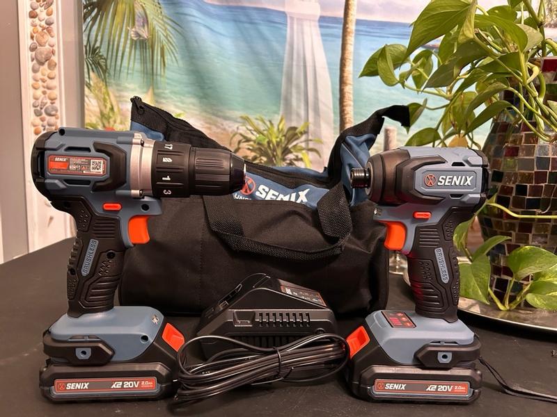 SENIX SENIX X2 20V Max Cordless Power Tool Kit with Drill r and