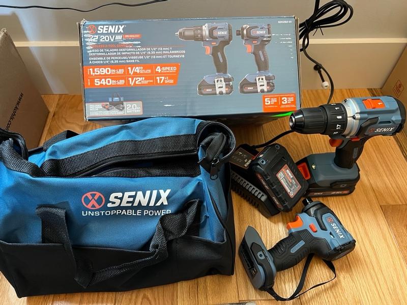 SENIX X2 20-volt 1/2-in Keyless Brushless Cordless Drill (1-Battery ...