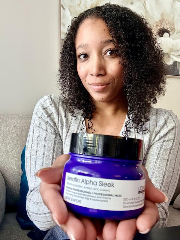 Keratin Alpha Sleek Anti-Frizz Hair Mask for Smooth Hair - L'Oréal