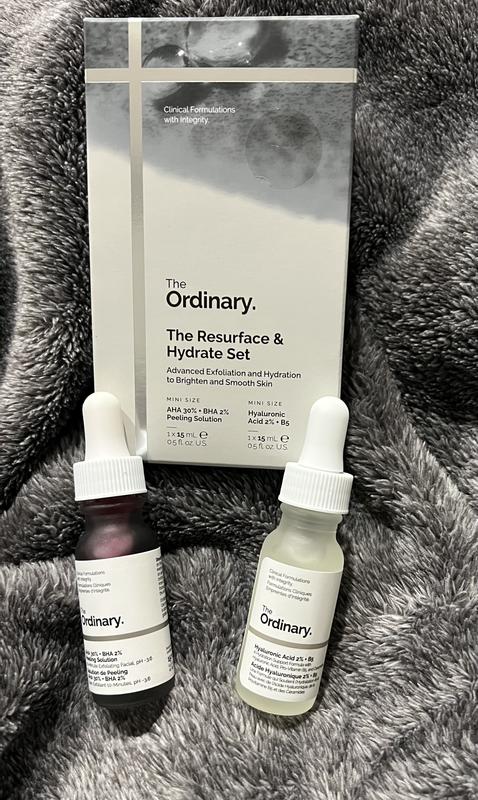 The Resurface & Hydrate Set with Hyaluronic Acid Serum + AHA - The