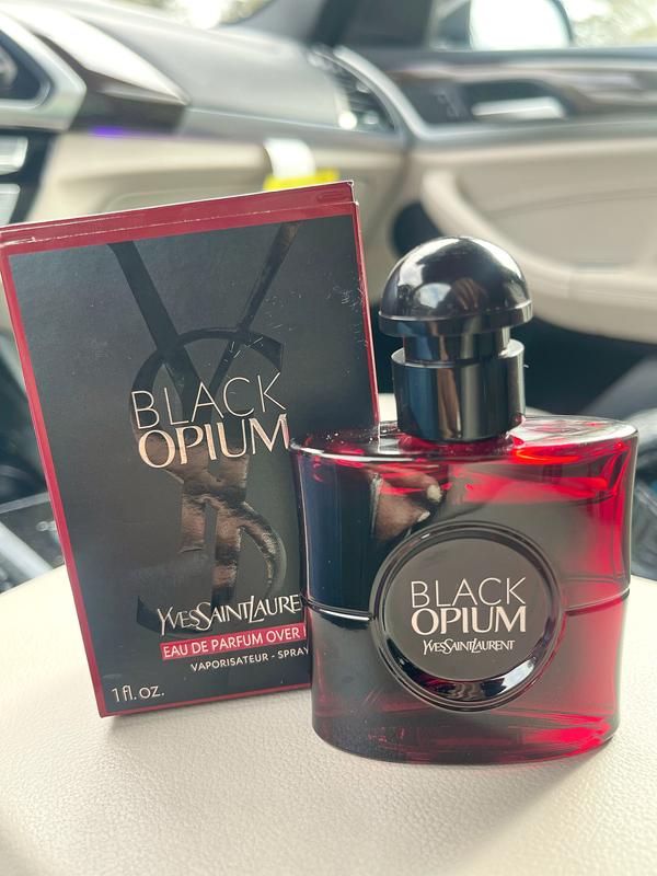 Black Opium Eau de Parfum Over Red with Cherry & Coffee - Yves