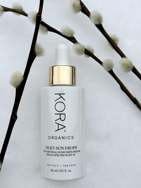 Silky Sun Drops Organic Sunscreen Serum with SPF 30 for Skin