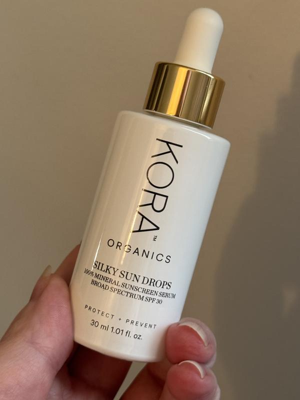 Silky Sun Drops Organic Sunscreen Serum with SPF 30 for Skin