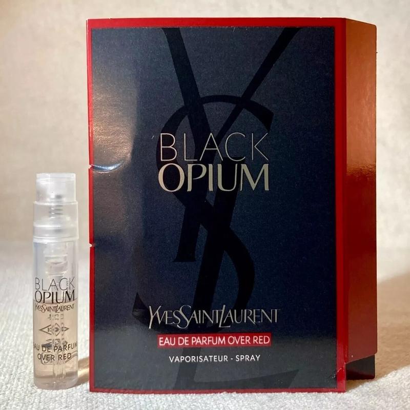 Black Opium Eau de Parfum Over Red with Cherry & Coffee - Yves