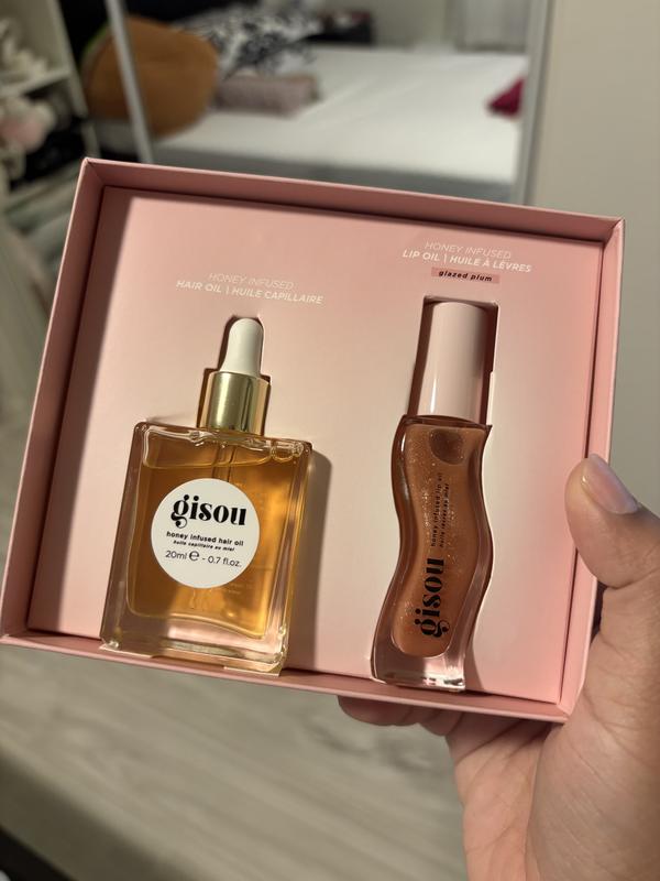 Glossy & Glazed Hair & Lip Oil Gift Set - Gisou | Sephora