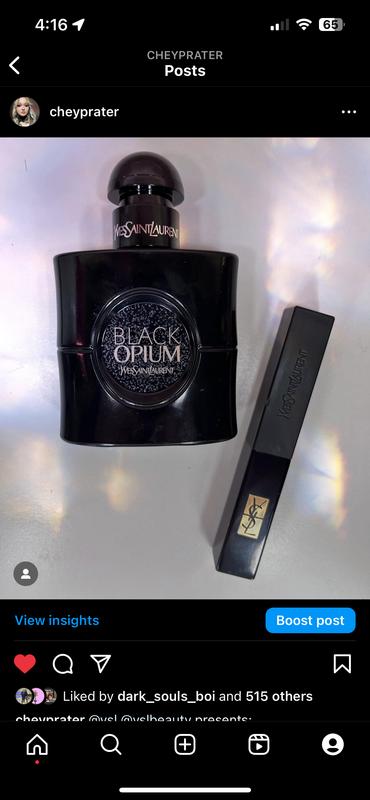 Black Opium Le Parfum Travel Spray with Vanilla & Coffee - Yves