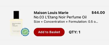 MAISON LOUIS MARIE - PERFUME OIL (No.03 L'ETANG NOIR)