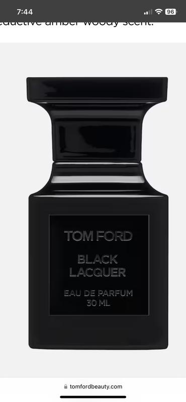Black Lacquer Eau de Parfum Fragrance with Leather & Peony - TOM